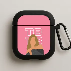 Travel Ready Pouch Silicone Protective Shell T8 Pink  AirPods Case