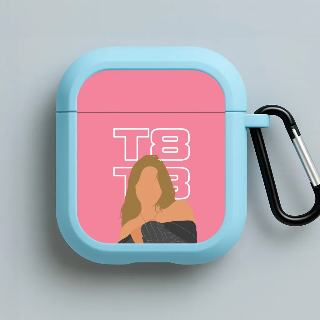 Portable Travel Bag Compact Protective Organizer T8 Pink  AirPods Case