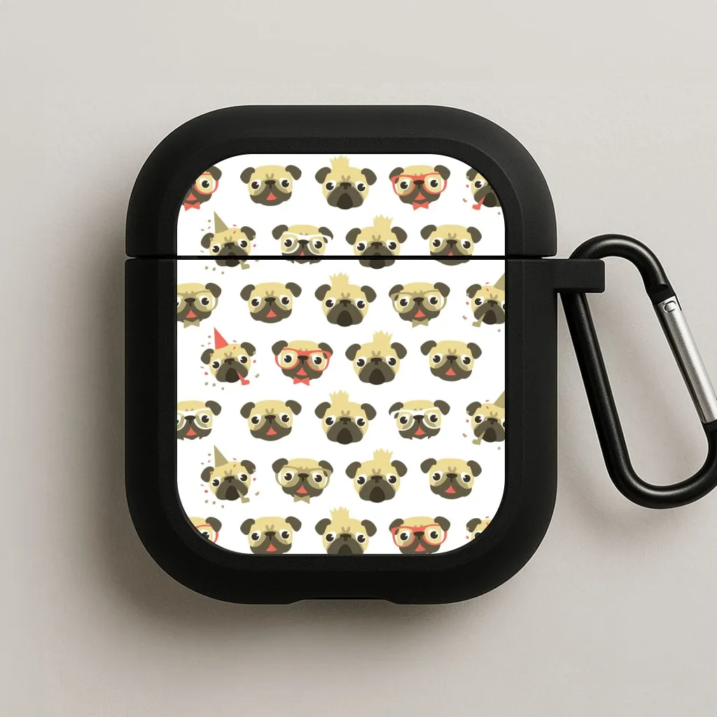 Pug Life - Pug Pattern AirPods Case outdoor airpods protection sleek ergonomic neon soft touch airpods protector