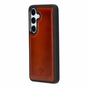 Protective Structure York Leather Snap-On Case ?C Galaxy S25, Burnished Tan