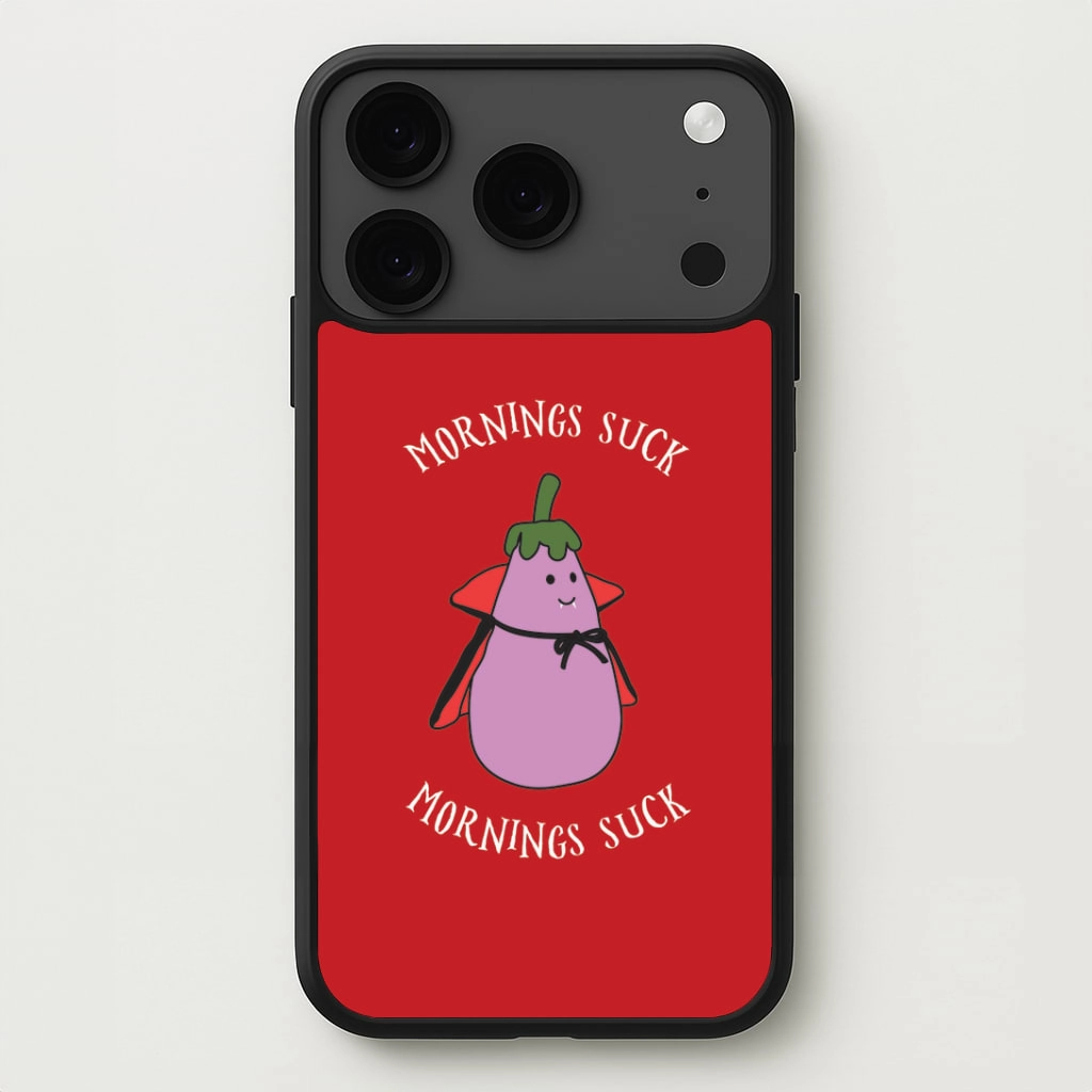 Mornings Suck Plush - Halloween Phone Case Simple Look