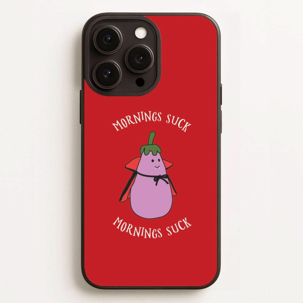 Mornings Suck Plush - Halloween Phone Case Modern Texture