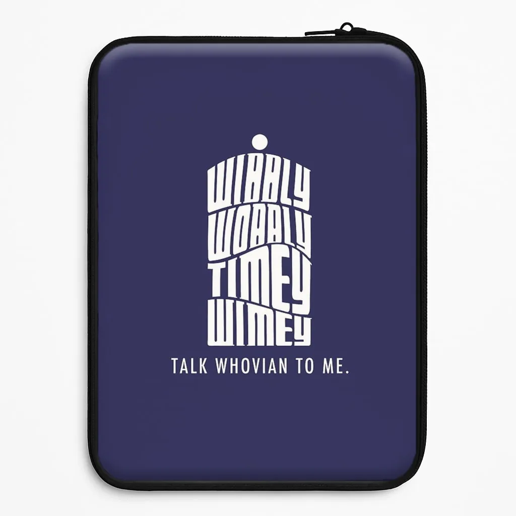 Urban Fashion Hybrid Shield Talk Whovian To Me Laptop Sleeve