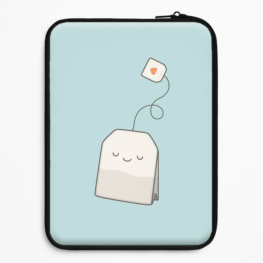 Hybrid Grip Full Coverage Tea Time - Cartoon Tea Bag Laptop Sleeve