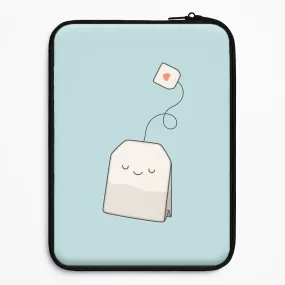 Hybrid Grip Full Coverage Tea Time - Cartoon Tea Bag Laptop Sleeve