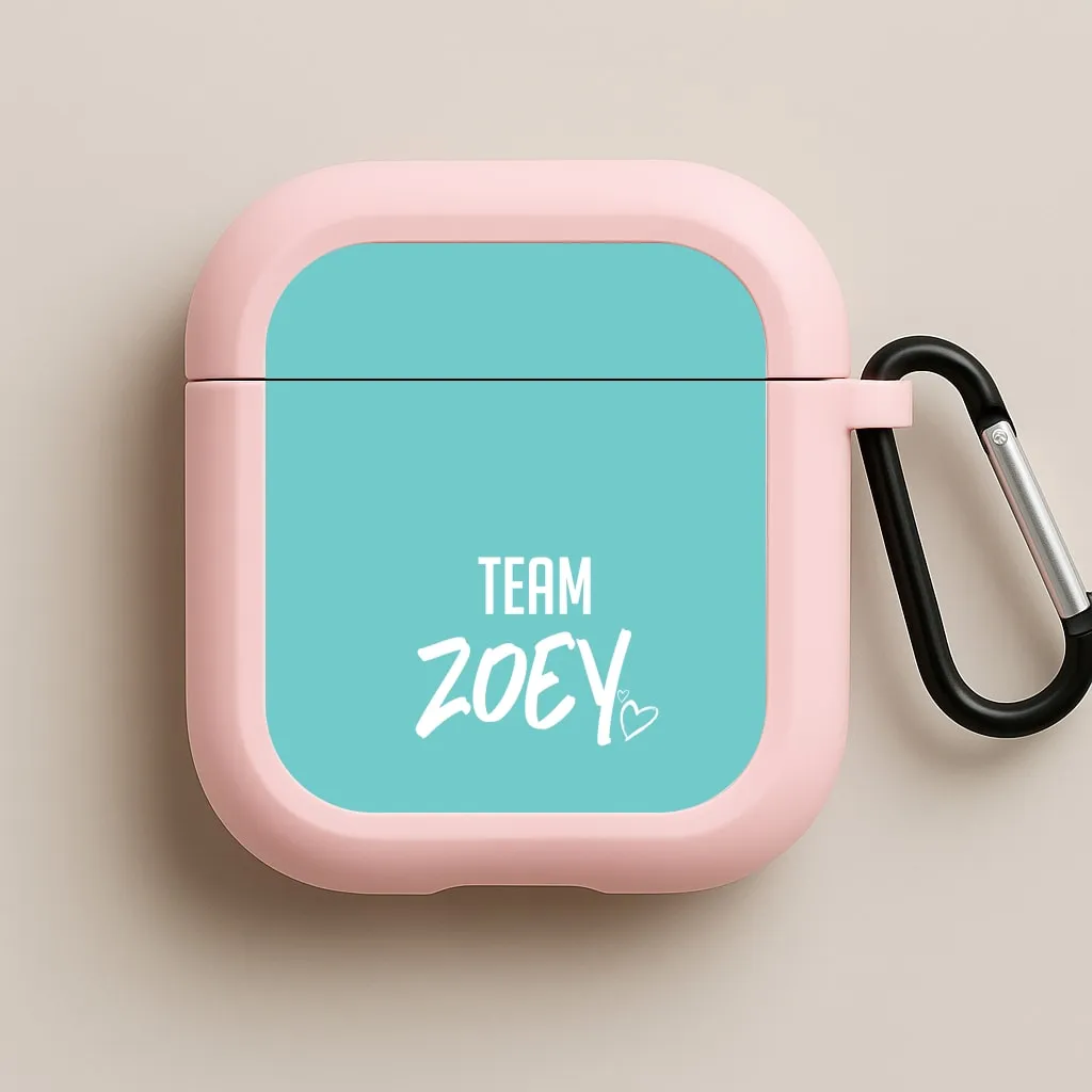 Vibrant Color Finish Durable Outdoor Shell Team Zoey AirPods Case