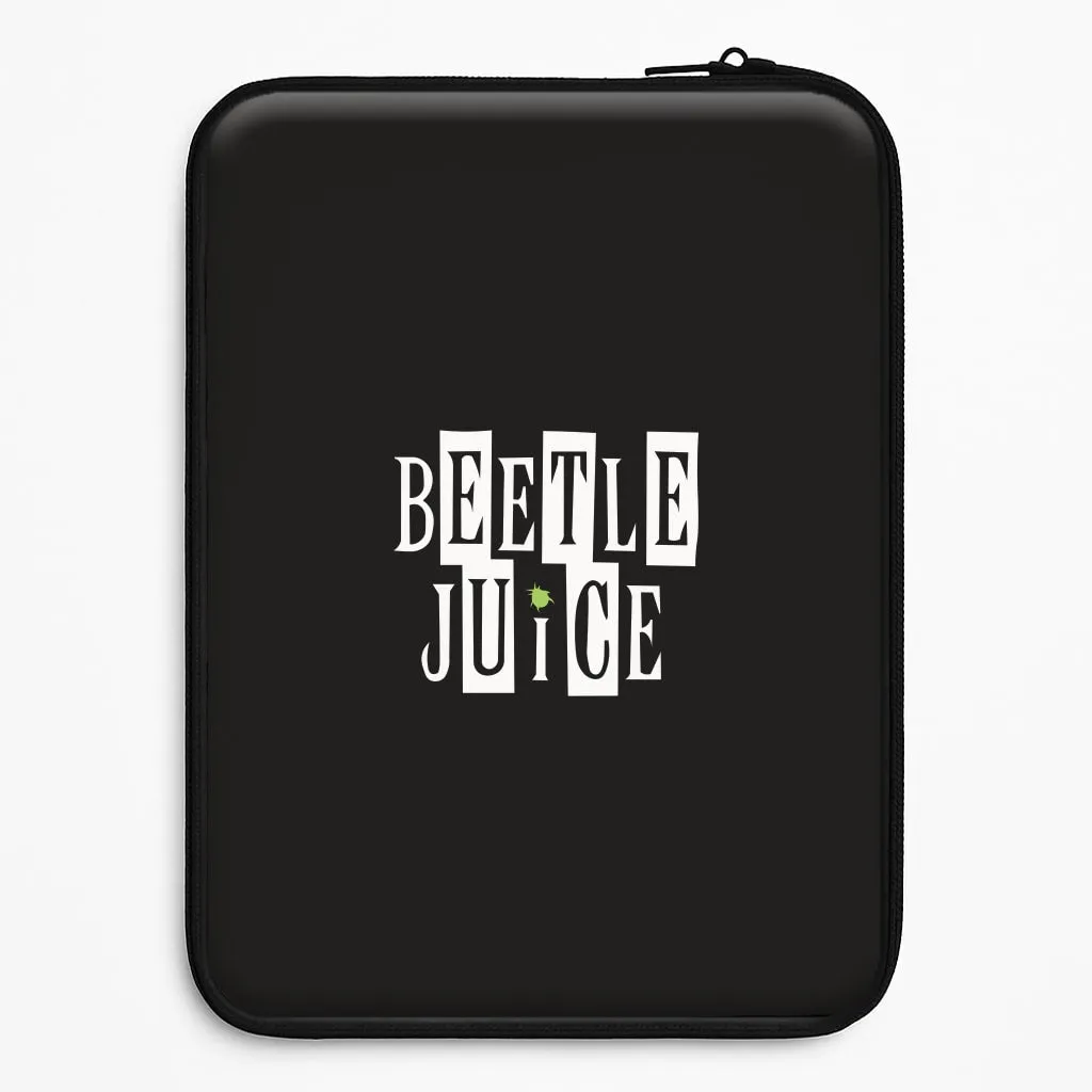 Text - Beetle Halloween Laptop Sleeve Frosted surface Modern Accent