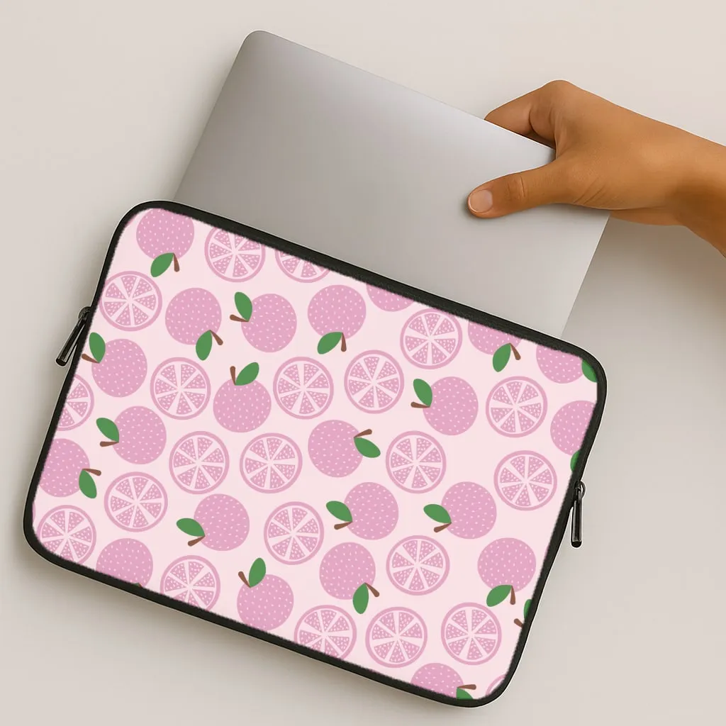 Premium Build Layer Hybrid Grip Textured Grapefruit Pattern Laptop Sleeve