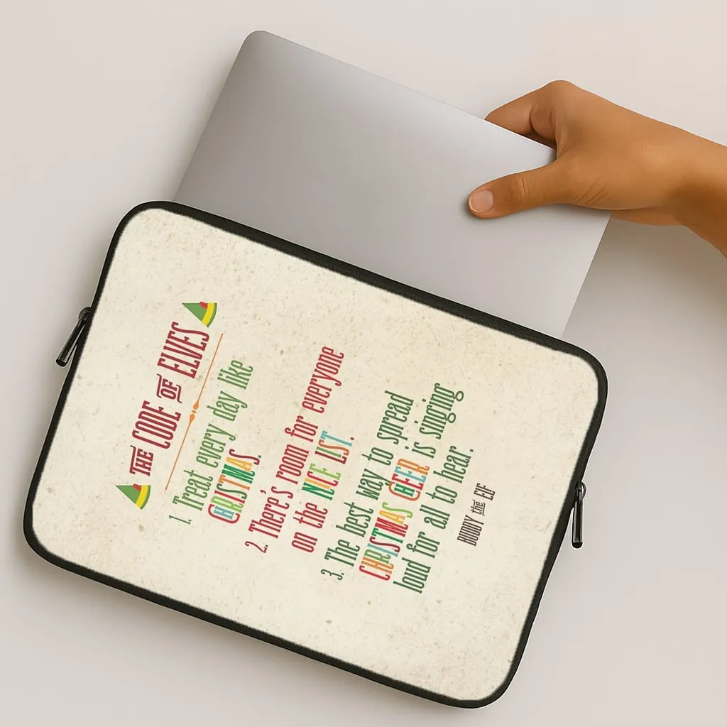 Polished Detail Sleek Guard The Elf Code - Elf Laptop Sleeve