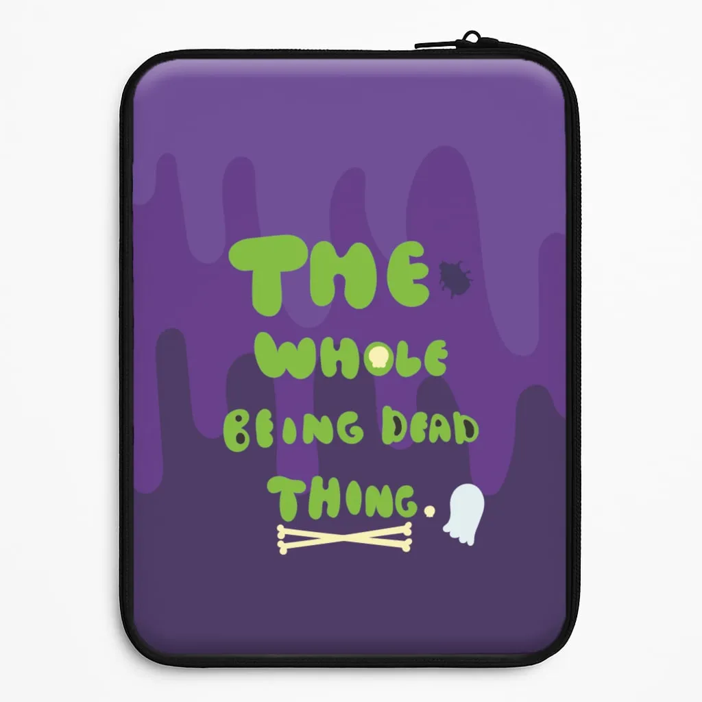 Hybrid Pattern The Whole Being Dead Thing - Beetle Halloween Laptop Sleeve