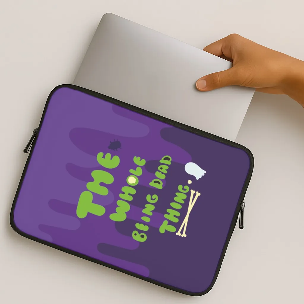 The Whole Being Dead Thing - Beetle Halloween Laptop Sleeve Marble Pattern Premium Texture Layer