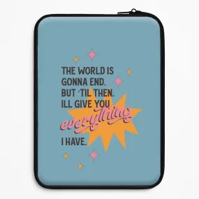 The World Is Gonna End - Fender Laptop Sleeve Polished Touch