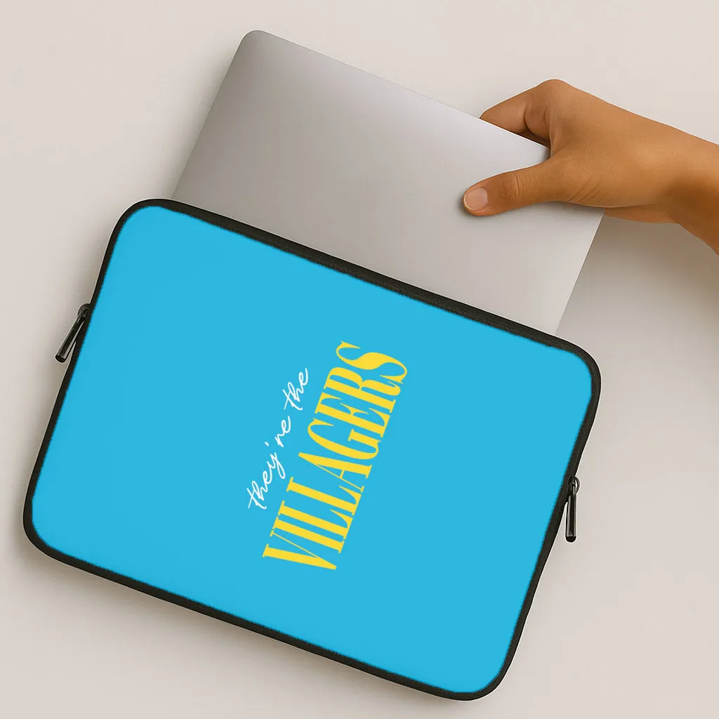 They're The Villagers Blue Laptop Sleeve Compact Pattern Protective Surface