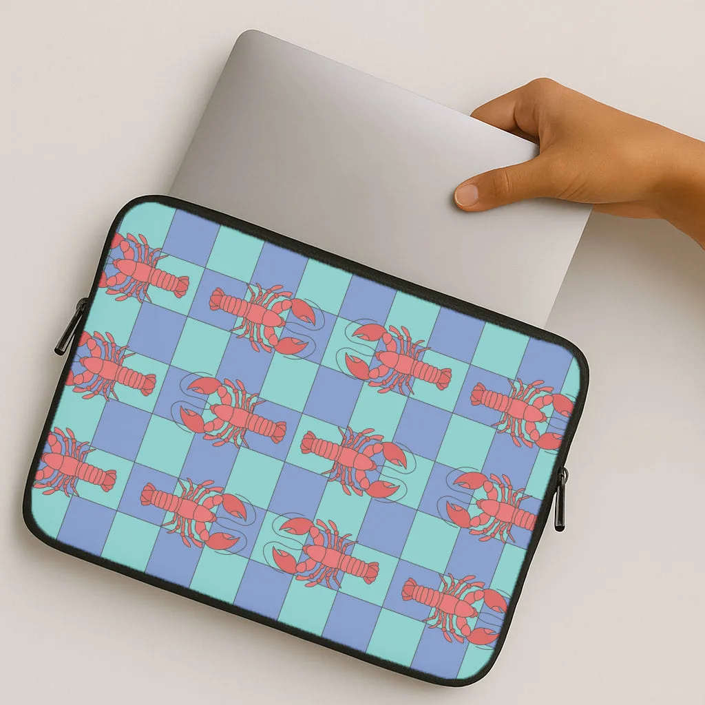 Luxury Layer Texture Vivid Gradient Lobster Pattern - Sealife Laptop Sleeve