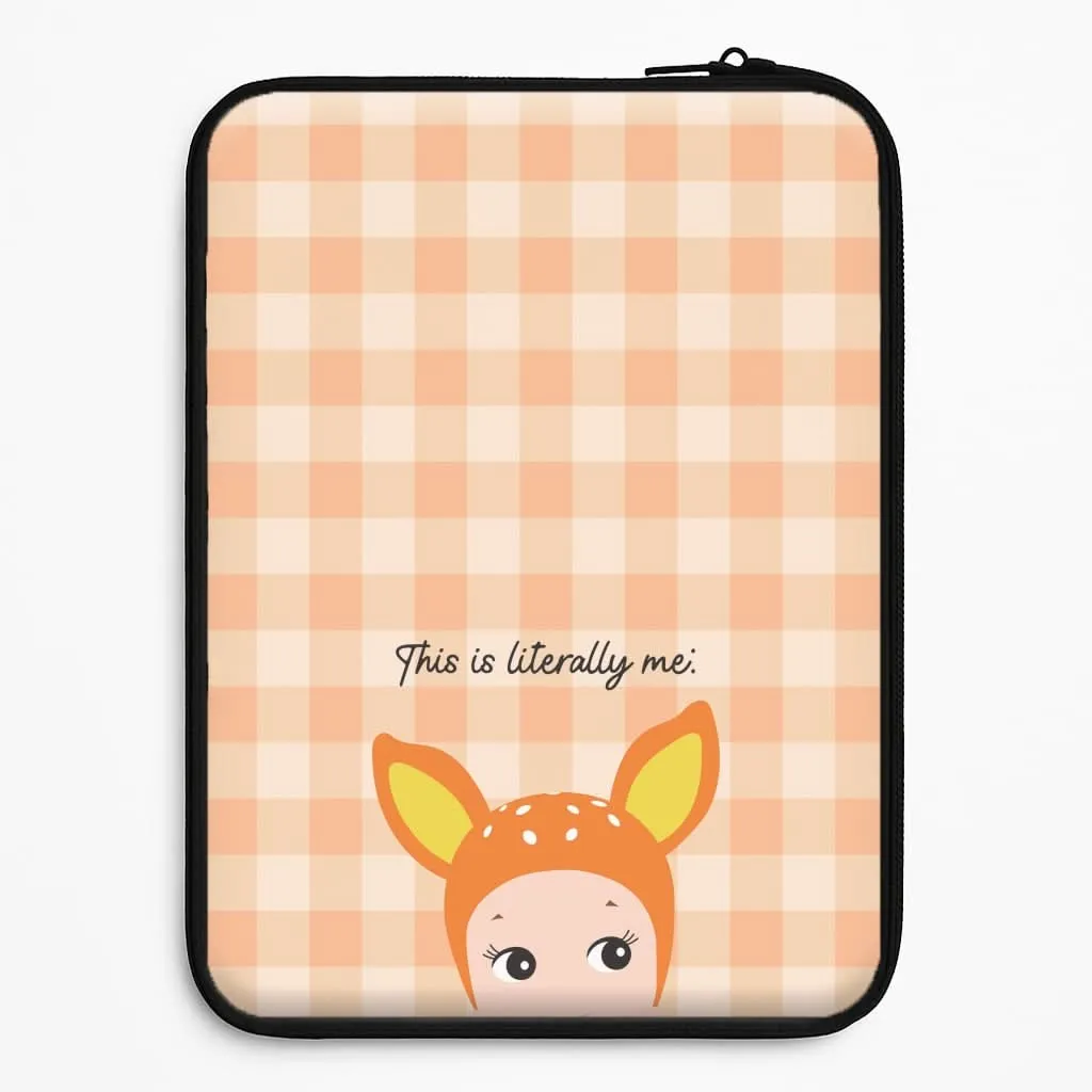 This Is Literally Me  Laptop Sleeve Gloss Finish Texture Smooth Form Texture