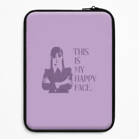 This Is My Happy Face Laptop Sleeve Rugged Surface Build