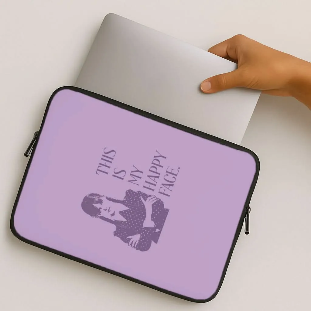 Office Accessory Urban Texture This Is My Happy Face Laptop Sleeve