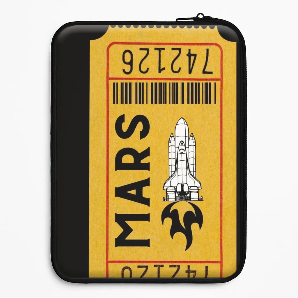 Protective Finish Handy Use Ticket To Mars - Space Laptop Sleeve