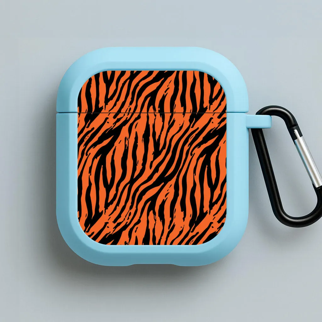 Tiger - Animal Patterns AirPods Case Modern Rubber Organizer Compact Storage Case