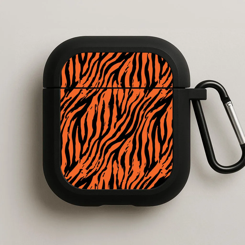 Tiger - Animal Patterns AirPods Case soft flexible protector Universal Compact Holder