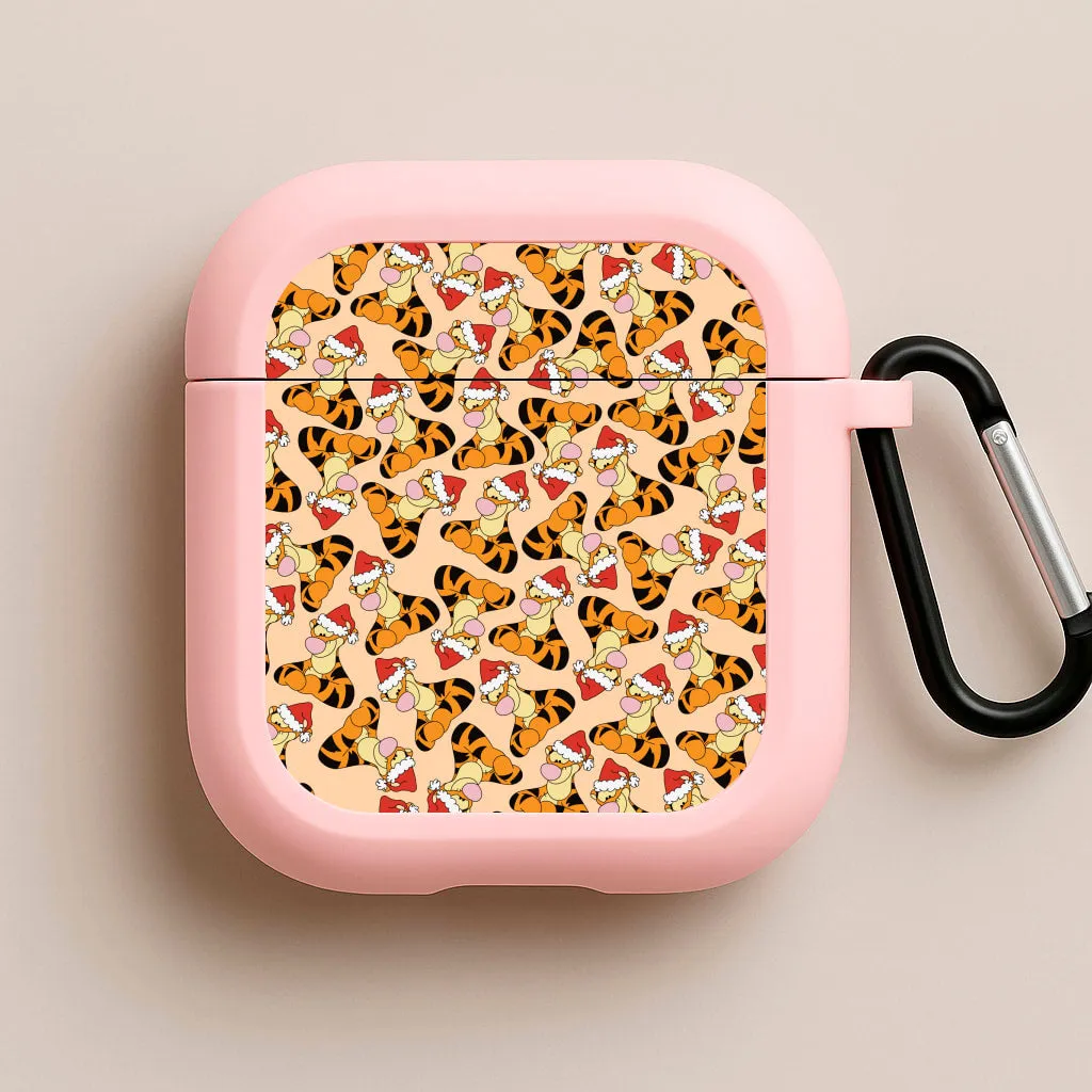 Tiger Pattern Christmas AirPods Case vivid gradient travel airpods shell