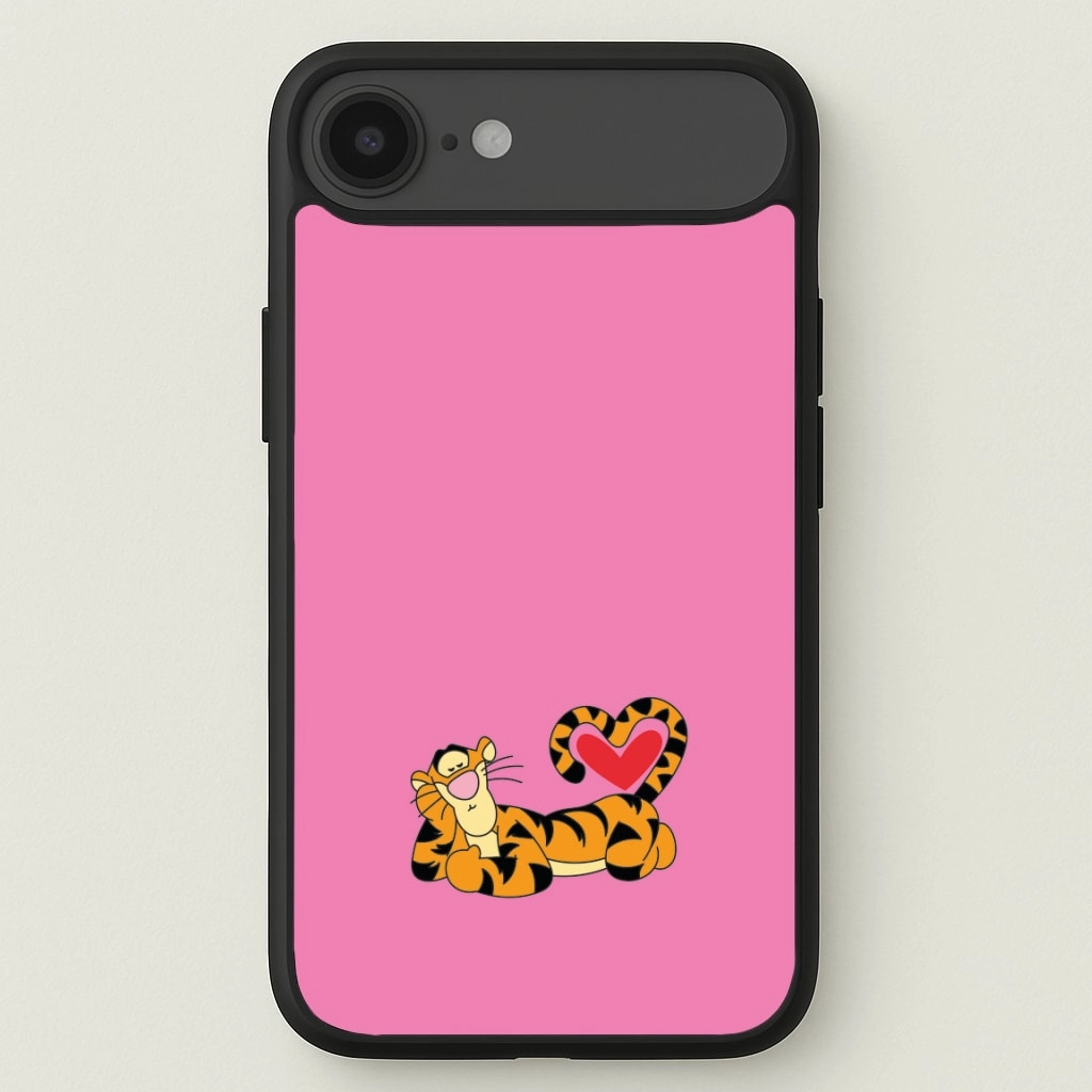 Luxury Style Clear Surface Tiger Valentine's Phone Case