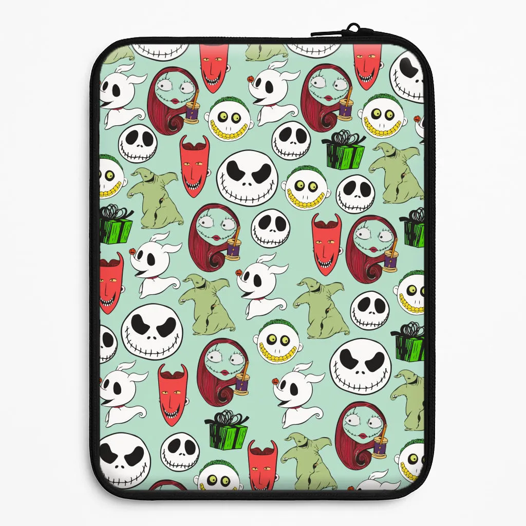 TNBC Characters Pattern Laptop Sleeve Polished Texture