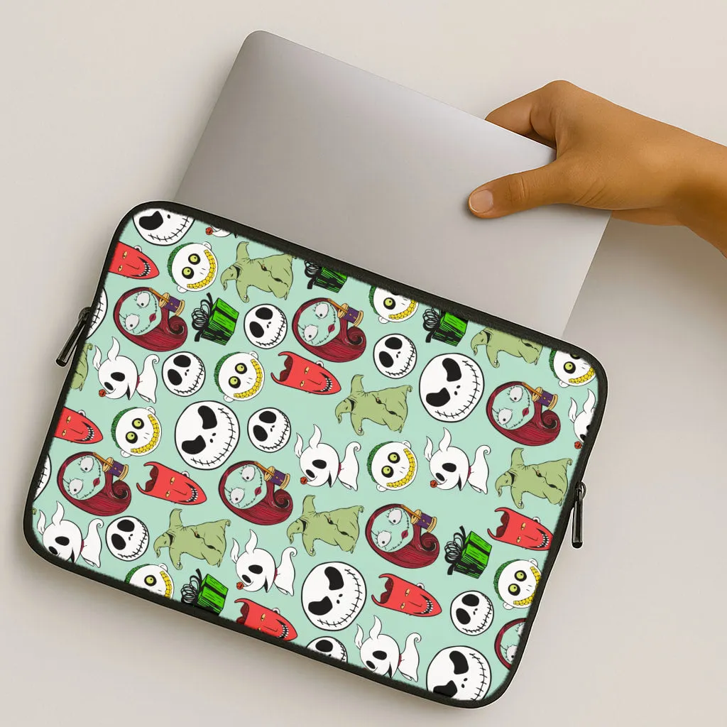 TNBC Characters Pattern Laptop Sleeve Soft Look Texture