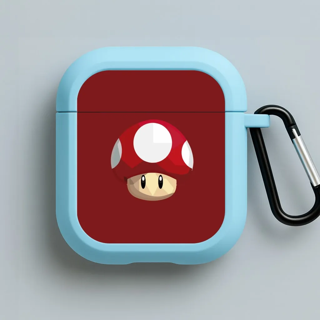 Flexible Rubber Protector Gift Idea For Teens Toad - Mario AirPods Case