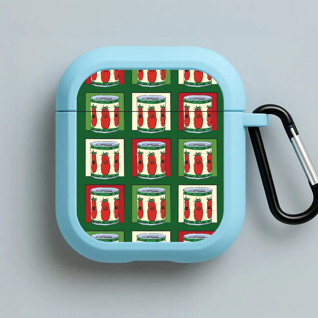 Portable Tech Bag Tomato Pattern AirPods Case