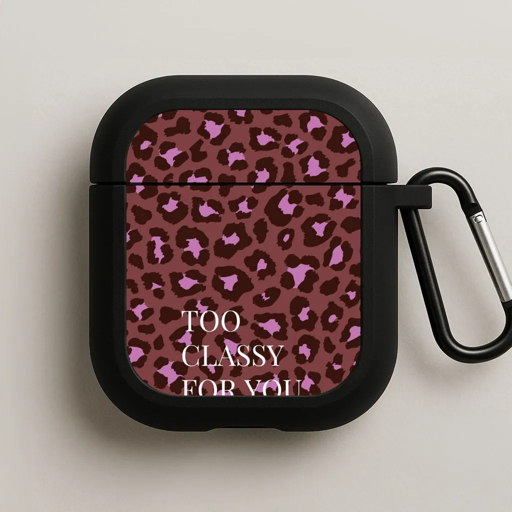wireless earbuds guard Minimal Daily Case Too Classy Cheetah Print AirPods Case