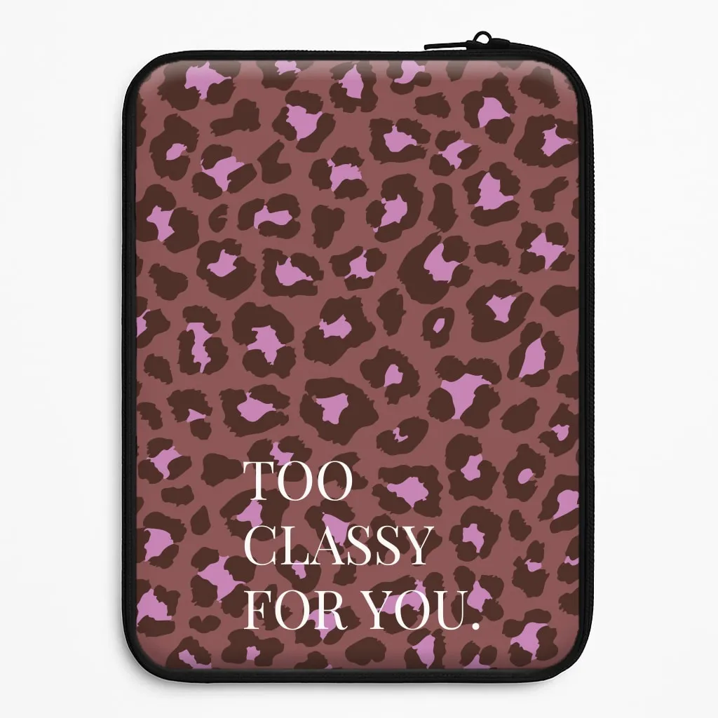 Too Classy Cheetah Print Laptop Sleeve Flexible Detail Design