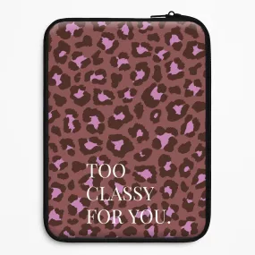 Too Classy Cheetah Print Laptop Sleeve Flexible Detail Design