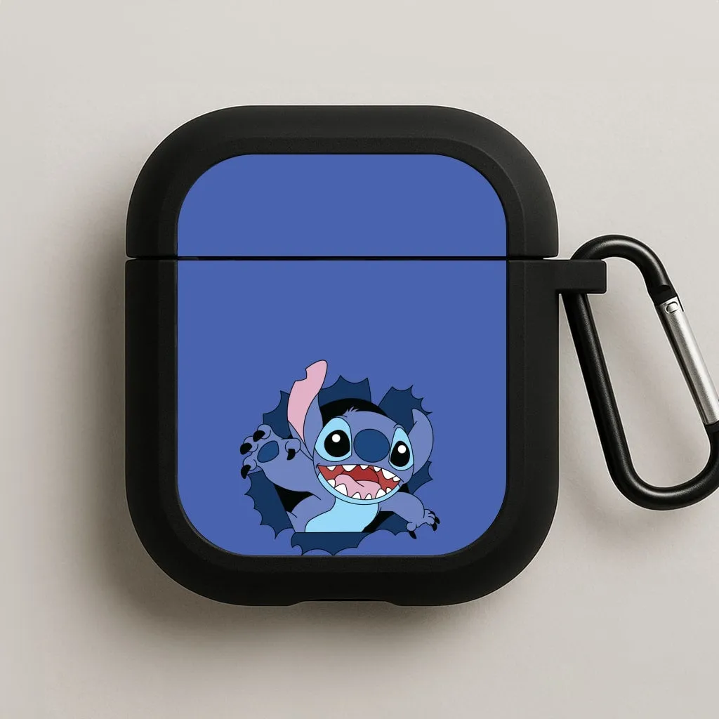 Torn Blue Alien AirPods Case for business professionals Modern Protective Shell