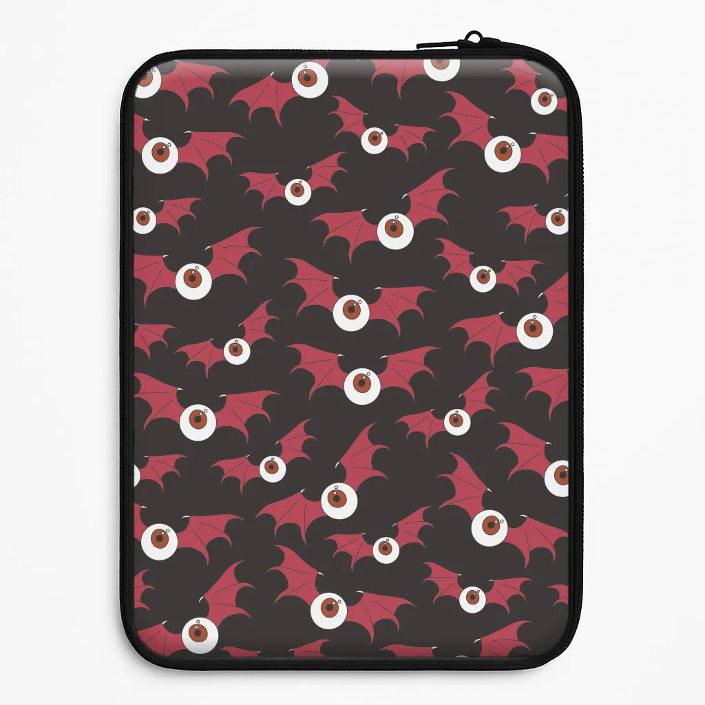 Red Bat Pattern Laptop Sleeve Luxury Look