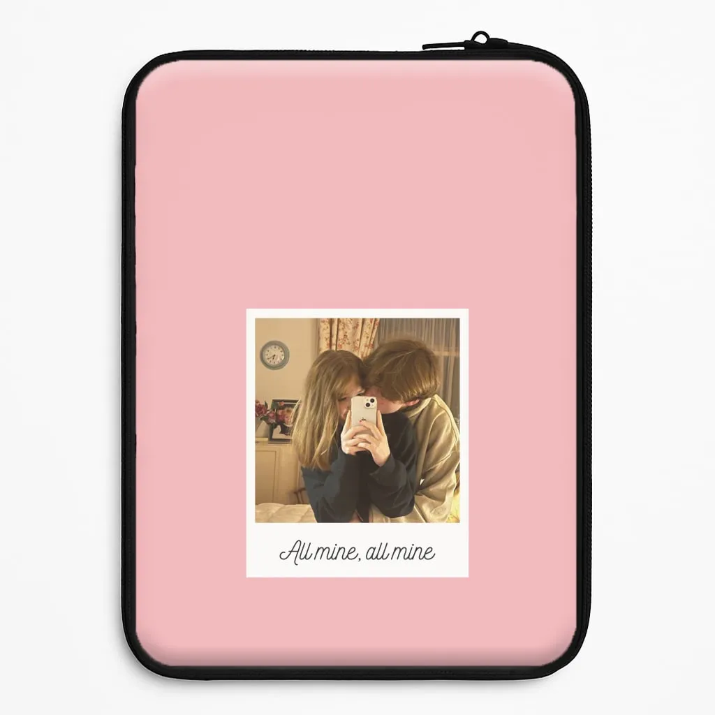 All Mine, All Mine - Personalised Couples Laptop Sleeve Smooth Form Texture