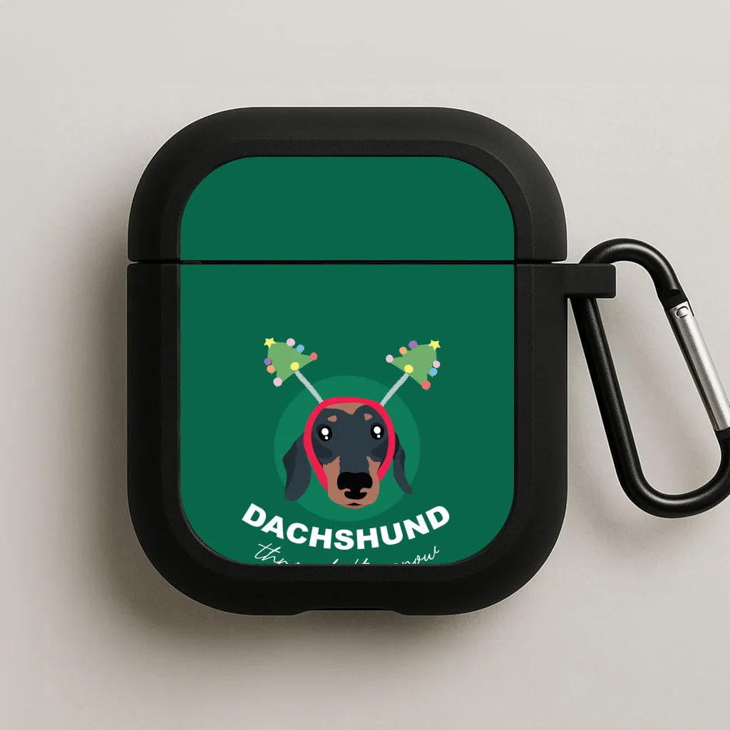 Dachshund Through The Snow AirPods Case urban lifestyle airpods cover for professionals