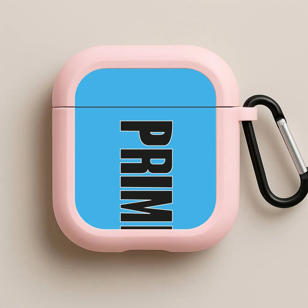 Prime - Blue AirPods Case shockproof matte silicone shell Soft Travel Case