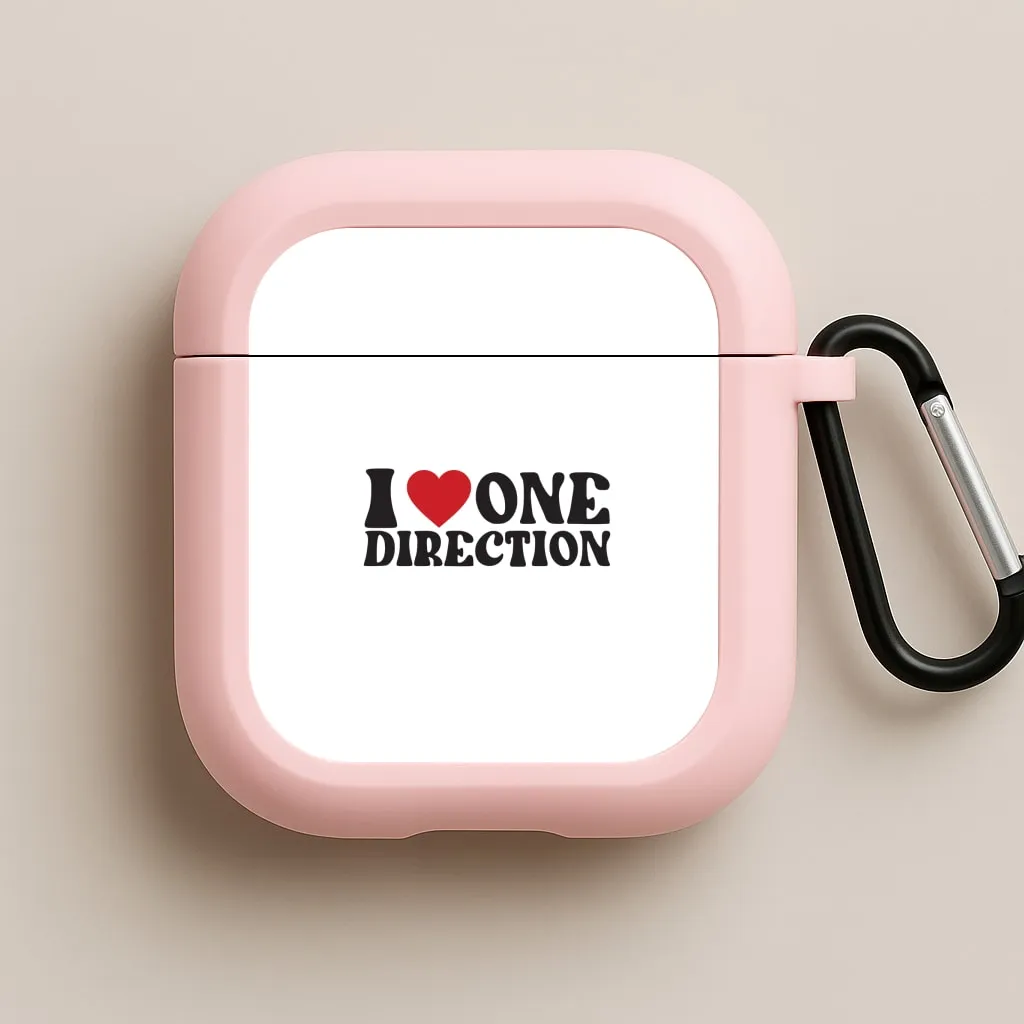I Love Direction AirPods Case fashion pastel lightweight leather protector