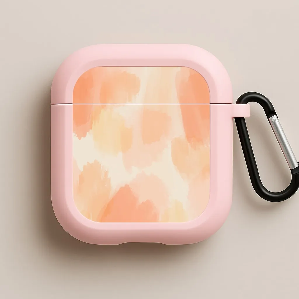 Durable Rubber Finish Orange Strokes AirPods Case