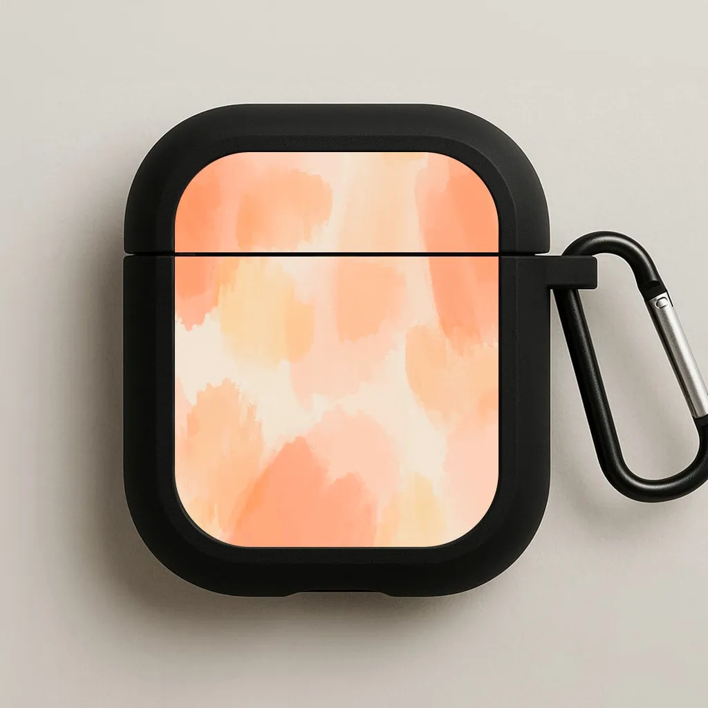 Orange Strokes AirPods Case Durable Mini Pouch Creative Travel Case