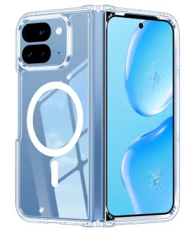 Google Pixel 10 Pro Fold Clear Phone Case: Magnetic Charging Shockproof Magsafe Support Comfort Build Layer Modern Style