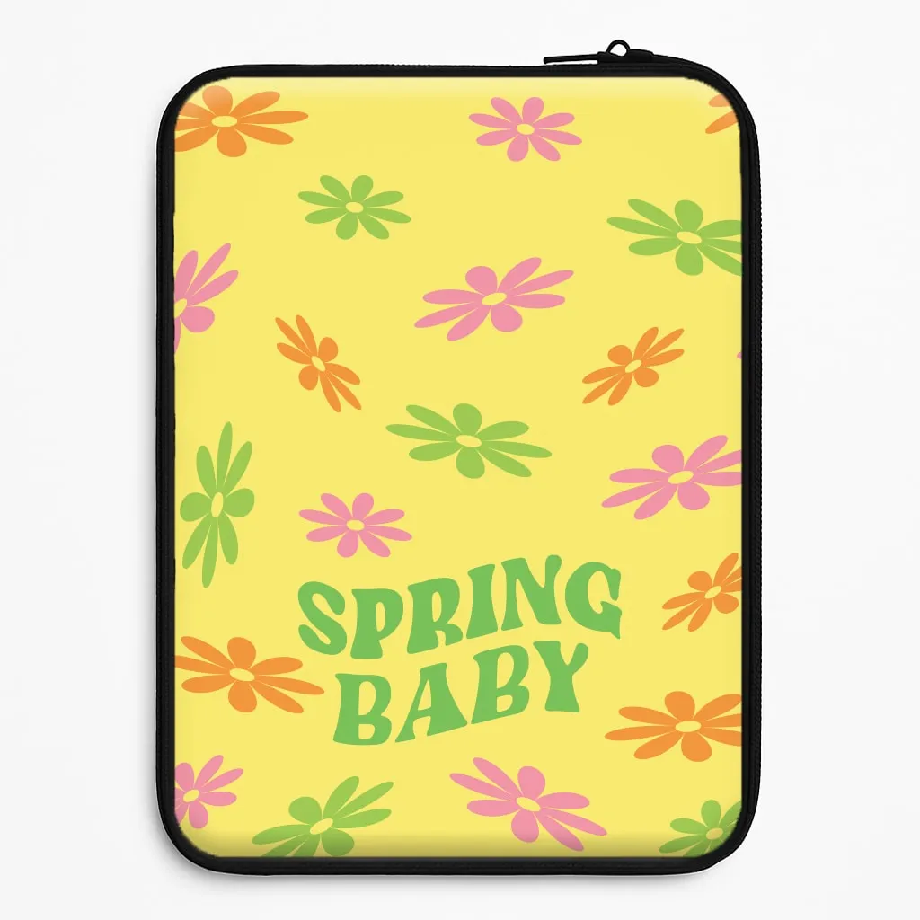 Protective Build Texture Slim Feel Spring Baby Retro Pattern Laptop Sleeve