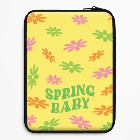 Protective Build Texture Slim Feel Spring Baby Retro Pattern Laptop Sleeve