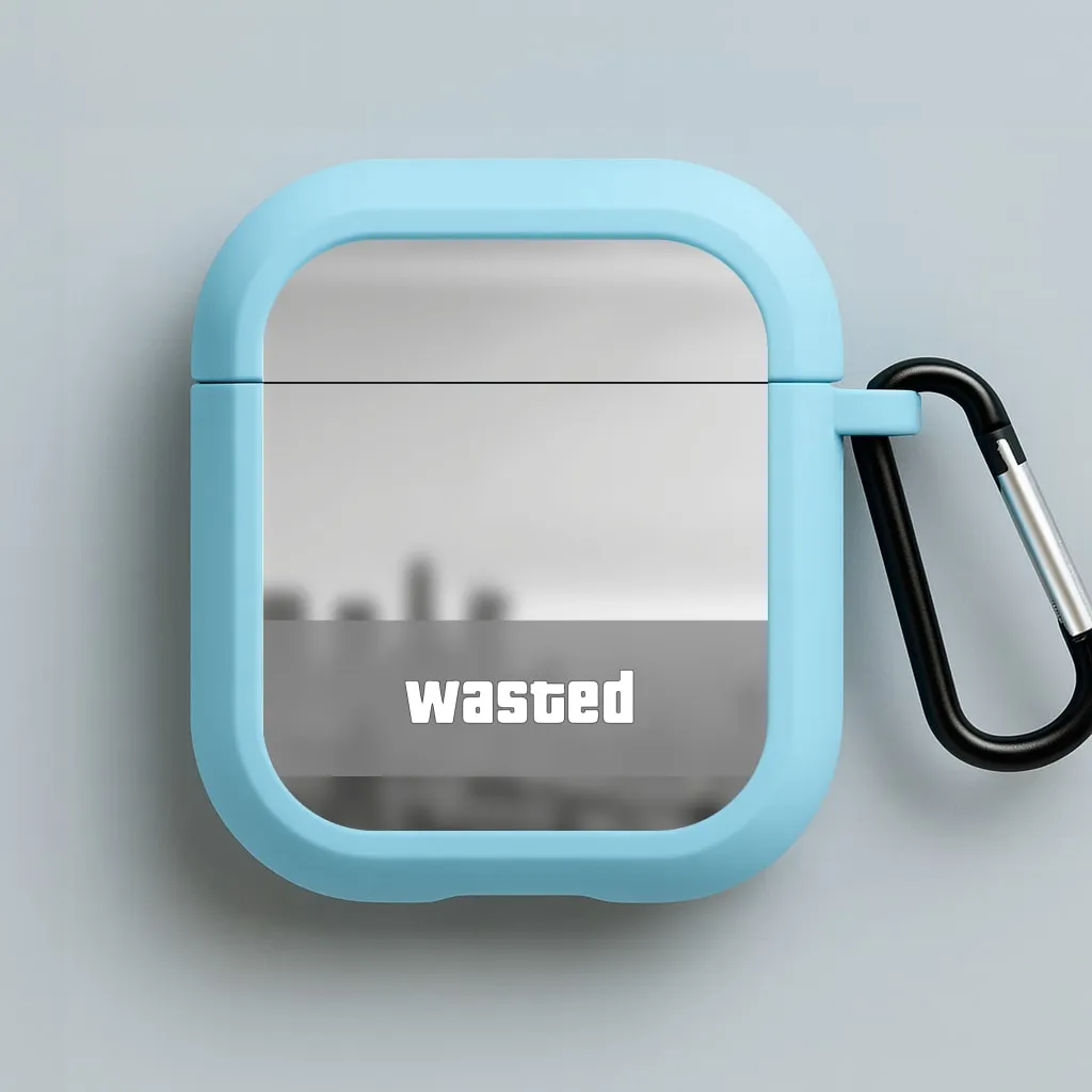 Sleek Protective Holder soft pastel gradient airpods protector Wasted - Video Game AirPods Case