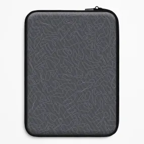 Track Outlines Gray Laptop Sleeve Clean Texture Protective Design Texture
