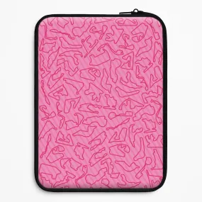 Track Outlines Pink Laptop Sleeve Protective Surface