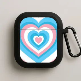 Trans Pride Heart AirPods Case Flexible Portable Case
