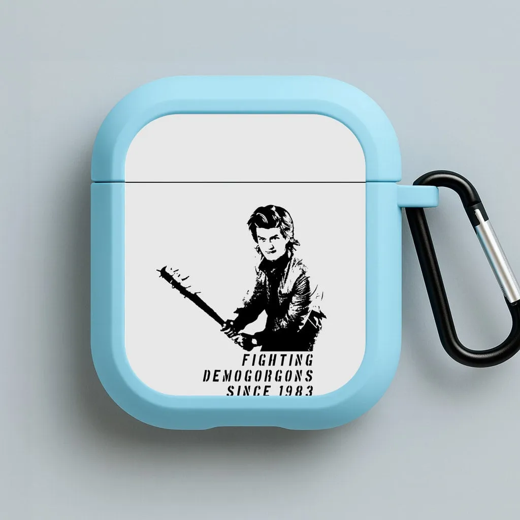 fashion gradient portable silicone case Fighting Demogorgons Since 1983 AirPods Case