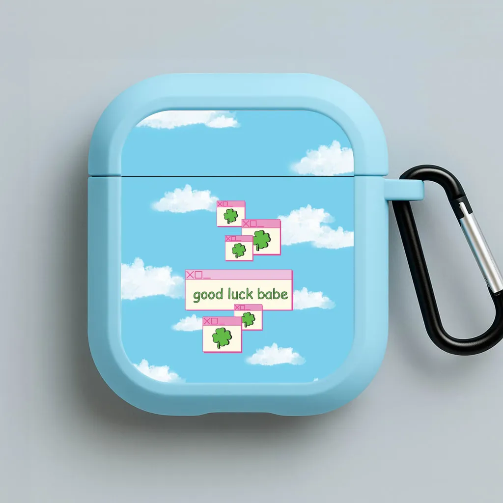 Trendy Portable Organizer magnetic flip travel airpods case Good Luck Babe - Chappell AirPods Case